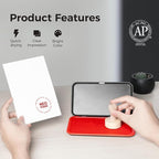 Premium Stamp Ink, Quick-Drying and AP-Certified Non-Toxic Refill Ink for Self-Inking Stamps, Date Stamps and Stamp Pads(Red, 1oz)