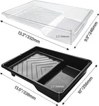 Great Andrew 4 Pack Paint Tray Liners 7 Inch, 2 PC Sturdy Plastic Tray with 2 PCS Disposable Paint Tray Liners, Paint Roller Trays, Paint Pan Liners for DIY Painting Projects, Walls, Furniture