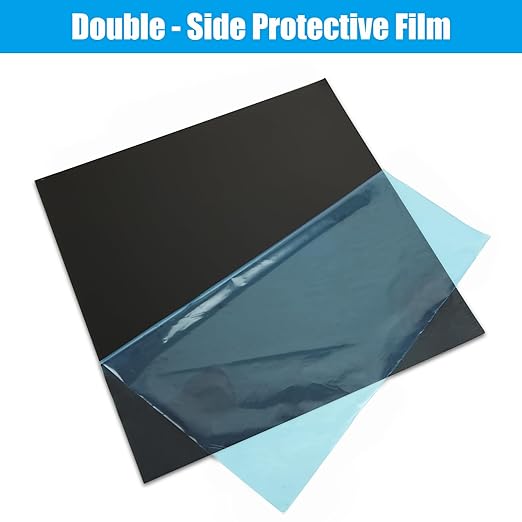 3 Pack 5052 Aluminum Sheet Metal 12 x 12 x 1/16 (0.06”) Inch Black Anodized Aluminum Sheet 1.5MM Thin Aluminum Plates Engraving Blanks for Laser Engraving, Crafting, Decoration