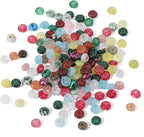 Natural Mix Colored Disk Stone Beads 4x2mm 160pcs Rondelle Loose Semi Gemstone Beads for Jewelry Making Design