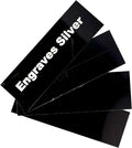 Blank Metal Plates for Laser Engraving - 4 Pack | Aluminum Sheets 0.020" Thick | CO2, Diode, Fiber Laser Compatible | Multiple Sizes & Colors (Black (engraves silver), 2x8.25 inch)