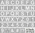 Alphabet Letter and Number Stencils 6 Inch - 40 Pack Large Letters and Numbers Stencil Templates with Signs for Painting on Wood, Reusable Number Letter Stencils for Chalkboard Signs & Wood Wall Art