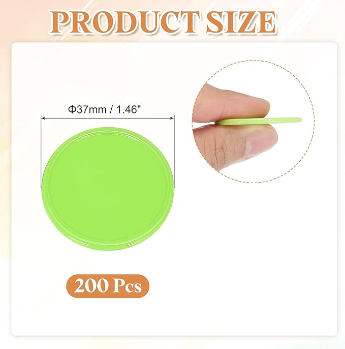 uxcell Plastic Poker Chips, Learning Counters Counting Counters Disk Marker Opaque Game Token for Game Play Math Counting
