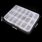 18 Grids Plastic Organizer Box with Dividers, Clear Compartment Container Storage for Washi Tapes Beads Crafts Jewelry Fishing Tackles, Size10.8 x 7.7 x 1.7 in