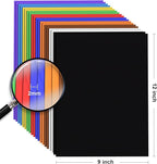 MEARCOOH 20-Pack Self Adhesive Foam Sheets, 10 Colors 2mm Sticky Eva Foam Paper 9x12 Inch for Crafts Cardmaking Photo Frames Classroom Scrapbooking