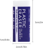 Dreamm White Rectangular Rubber Pencil Erasers 12 Pack for Kids, Students, Office