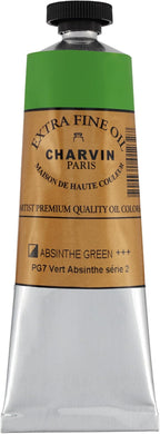 Charvin Extra Fine Oil Paint, Absinthe Green 60 mL - Triple-Milled, Rich Texture, Poppy Oil-Based, Light-Fast, Handmade, Archival Quality