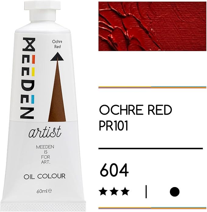 MEEDEN Artist Grade Oil Paint: Ochre Red - 60ml/2oz Tube - Professional Art Paints for Canvas Painting