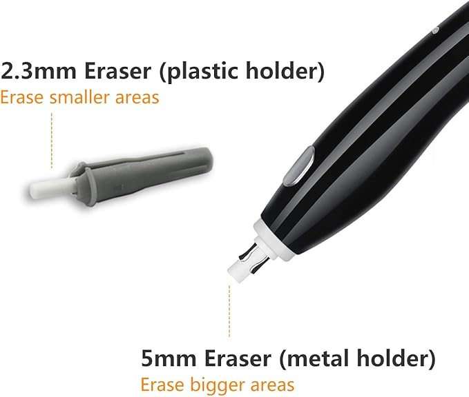 AFMAT EE04 Electric Eraser for Artists, Rechargeable Electric Eraser Kit, 140 Refills for Drafting, Electric Pencil Eraser - Battery Operated for Drawing Pencils, Crafts, Arts