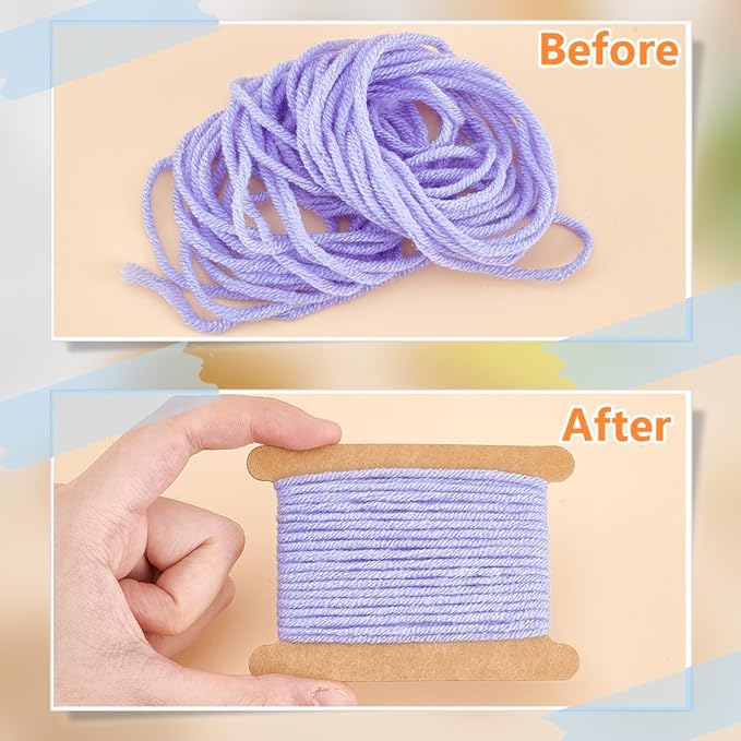 PH PandaHall 50pcs Ribbon Storage Ribbon Spools Organizer Embroidery Floss Bibbon for Thread Holder Empty Cardboard Yarn Bobbin for Cotton Thread Cross Stitch Craft DIY Sewing 3.5x2.5 Inch