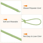 MECCANIXITY Waxed Cord 1mm Waxed Polyester Cord 175 Yard Wax String for Bracelet Making,Necklaces, Beading,Jewelry Making and DIY Crafts(Grass Green)