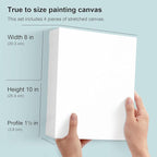 PHOENIX 8x10 Inch 4 Pack Gallery Canvas - 1.5 in Thick Small Canvases for Painting - Deep Edge 100% Cotton 11 Oz. Gesso Primed White Blank Professional Canvas Oil & Acrylic Paints