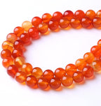 90PCS 4MM Red Agate Beads Round Loose Stone Beads for Jewelry Making DIY Energy Stone Healing Power Bracelet 15"