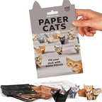 DIY Paper Cats Kit, Cute Kitten Origami Papercraft Kit, 50 Sheets DIY Origami Paper to Fold Cute Cat / Dog / Dinosaur Figures for Teens & Adults, Desk Decoration & Gift for Cat Lovers