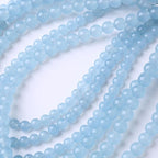 45PCS 8MM Natural Cyanihalite Loose Stone Beads for Jewelry Making DIY Energy Stone Healing Power Bracelet 15"