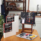 SoHo Urban Artist, 24x24 Heavyweight Stretched Cotton Canvas for Painting - 1.5" Deep- 3 Pack, Triple Primed, 100% Cotton Canvas, Archival, Universal Primed for Oil, Acrylic, Alkyd, Mixed Media