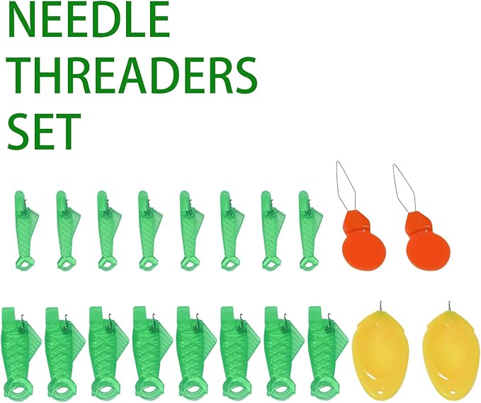 Fish Mouth Needle Threader for Sewing Machine, Quick Sewing Needle Threader Tool, Fish Type Sewing Machine Needle Threader, Sewing Threaders for DIY and Sewing Machine (Four Style)