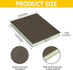 16PCS 240 Grits Sanding Sponge Fine Coarse Sanding Block, Washable and Reusable Wet Dry Sandpaper Sponge， Sander Sponges for Wood Drywall Metal Wood