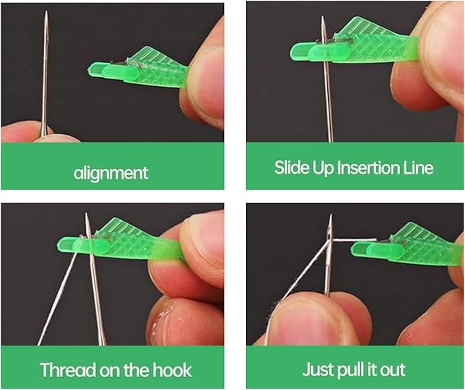 10 Pcs Fish Mouth Sewing Machine Needle Threader,2024 New Upgraded Automatic Sewing Needle Threader,Simple Needle Threader Tool,Quick Sewing Machine Cycle Simple Needle Threader Tool (Green)