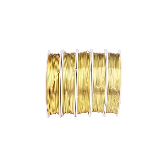 Gold Copper Wire 0.6mm Bead Cord for Bracelet Necklace Charm Beading Jewelry Making 16yard
