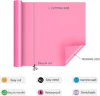 HTV Iron on Vinyl 12Inch by 25ft Roll Heat Transfer Vinyl for T-Shirt HTV Rolls for All Cutter Machine - Easy to Cut & Weed for Heat Transfer Design (25ft, Pink)