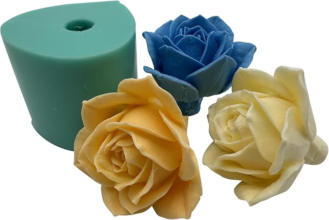 Heart Rose Crystal Epoxy Mold Wedding Gift Molds Decorated Cake Decoration Chocolate Silicone Mold, Aroma Plaster Stone Polyer Clay Ceramic Flower Mould, Handcrafted Candle Wax Silicone Moulds