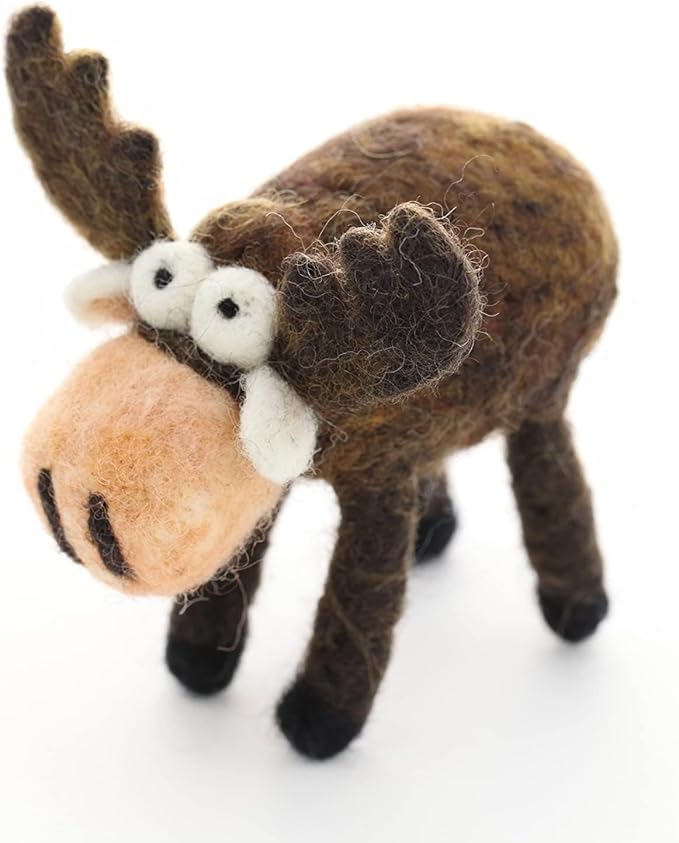 Woolbuddy Wool Roving Kit - Premium Core Wool for Needle Felting, Felting Soap & Tools – Sustainable Roving Wool for Beginners & Adults, Wet Felting Supplies (Brown)