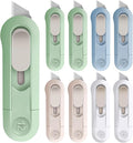 DIYSELF 8 Pack Box Cutter, Box Cutter Retractable Letter Opener, Cute Utility Knife Exacto Knife for School, Razor Knife for Crafts, Paper, Packages, Small Box Cutters Bulk for Women Girls