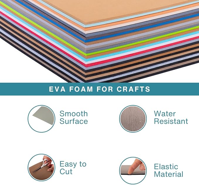LotusFoam Large 3mm EVA Foam Sheet - 44"x 85" High Density Foam 130 kg/m3 for Cosplay, Costumes, Crafts, Flooring, Outdoor Use - 35 Colors (Key Lime) - Key Lime