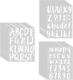 Outus 576 Pieces 8 Sheets Letters Stickers Self Adhesive Vinyl Letter Alphabet Number Stickers Mailbox Numbers Sticker, Decals for Classroom Decor, Sign, Door(White,3 Inch)