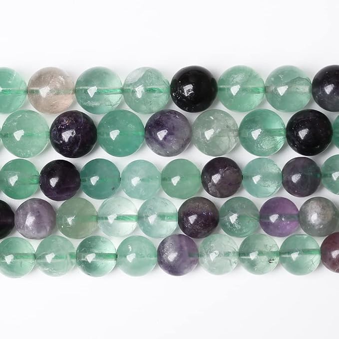 90pcs 4mm Natural Stone Beads Fluorite Gemstone Round Loose Beads for Jewelry Making DIY Bracelet Necklace 15"(Green Fluorite, 4mm)