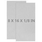 2Pack 6061 T651 Aluminum Sheet Metal 8 x 16 x 1/8 (0.125”) Inch Flat Plain Aluminum Plate Covered with Protective Film, Heat Treatable Rectangle 3MM Aluminum Metal Plate for Industrial, Crafting