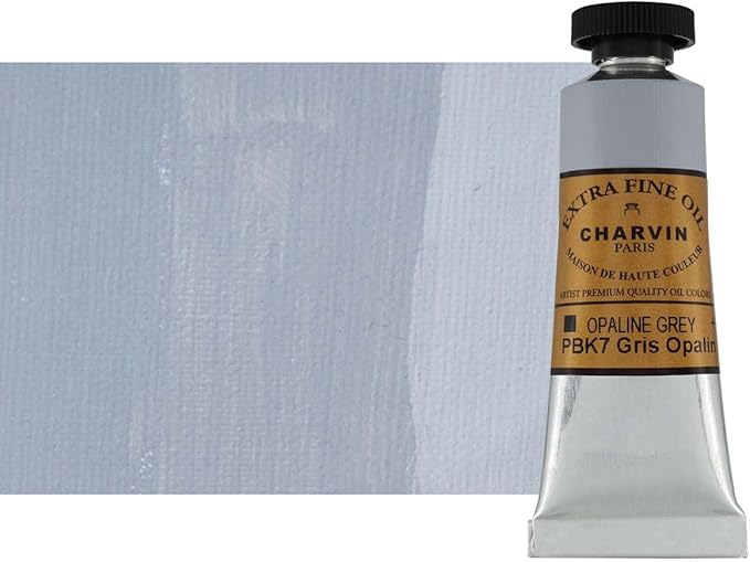 Charvin Extra Fine Oil Paint, Opaline Grey 20 ml - Triple-Milled, Rich Texture, Poppy Oil-Based, Light-Fast, Handmade, Archival Quality
