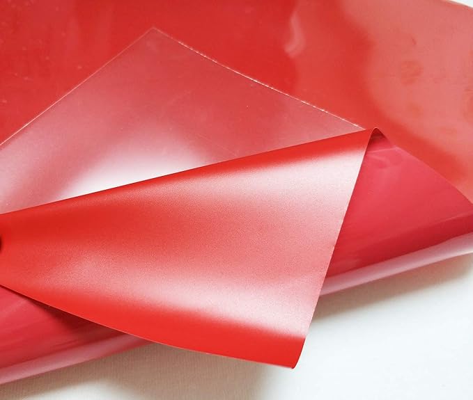 Guangyintong Red Heat Transfer Vinyl Rolls, 12" x 8ft, Easy to Cut & Weed, Glossy Surface, All Cutter Machines, Iron on Vinyl for T-Shirts