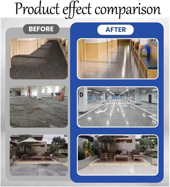 Louis Forest Epoxy Floor Paint, High-Gloss Marble Effect Epoxy Floor Coating (Blue-A,1pcs)