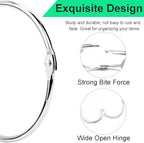 CooBigo 50 Pack Binder Ring, Metal Book Ring Paper Ring Holder 5/8" Loose Leaf Binder Ring Clip for Index Card, Flash Card Ring, Scrapbook, Keychain Key Ring - Silver