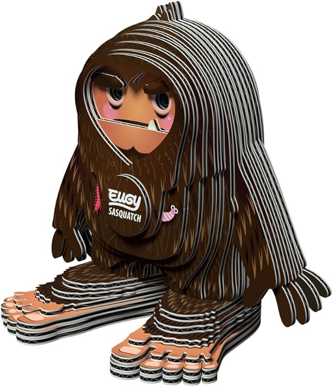 Eugy Sasquatch 3D Puzzle - 31 Piece Eco-Friendly Educational Toy Puzzle for Boys, Girls & Kids Ages 6+