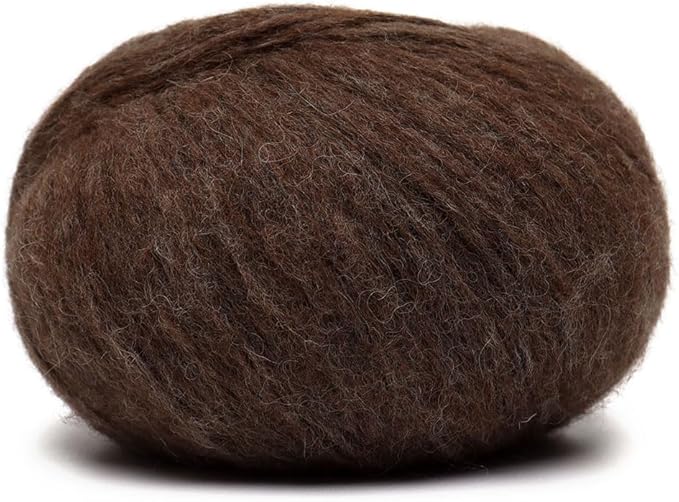 Pullu - Baby Alpaca Merino Wool Yarn Set of 3 Skeins (150 Grams) Worsted Weight - Sourced Directly from Peru - Heavenly Soft and Perfect for Knitting and Crocheting (Mocha)