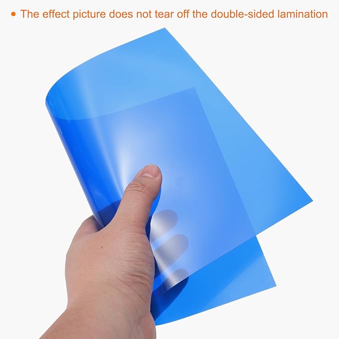 uxcell 4Pcs A4 Gel Light Lighting Filter Overlay Transparent Color Correction Plastic Vinyl PVC Sheets Photography Television Dark Blue,0.2mm