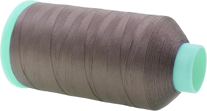 Mandala Crafts Bonded Nylon Thread Taupe Heavy Duty Sewing Threads - 2843 YDs Size 46 210D T45 Tex 45 Thread for Leather Jeans Weaving Outdoor Marine Upholstery Threads