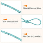 MECCANIXITY Waxed Cord 0.8mm Waxed Polyester Cord 175 Yard Wax String for Bracelet Making,Necklaces, Beading,Jewelry Making and DIY Crafts(Lake Blue)