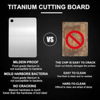 Titanium Cutting Boards for Kitchen,Katuchef Titanium Cutting Board,Non toxic Doubld-Side Available Chopping Boards, Easy to Clean and Store(2PCS-M+L)