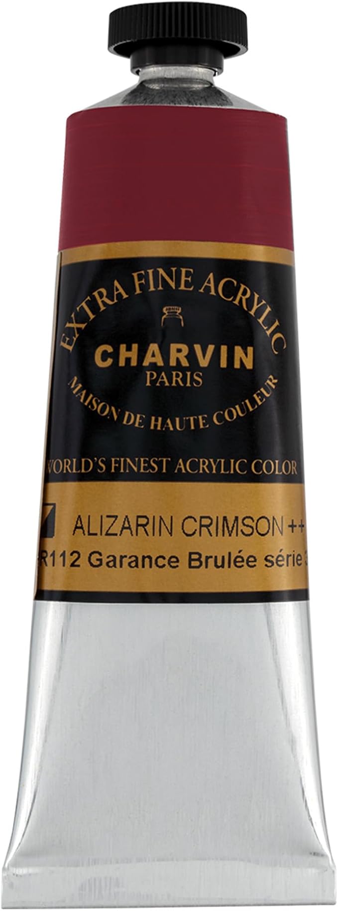 Charvin Extra Fine Professional Acrylic Paint - Alizarin Crimson, 150ml Tube, Triple-Milled, Lightfast Pigments, Open Stock Artist Acrylic Paints in Nature-Inspired Hues