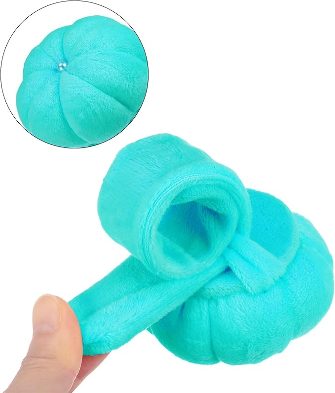 HARFINGTON Wrist Pin Cushions Band Sewing Needle Cushion Needle Holder Pincushions with Adjustable Strap Fit All Wrist Sizes for Sewing Quilting Needlework Crafts, Blue