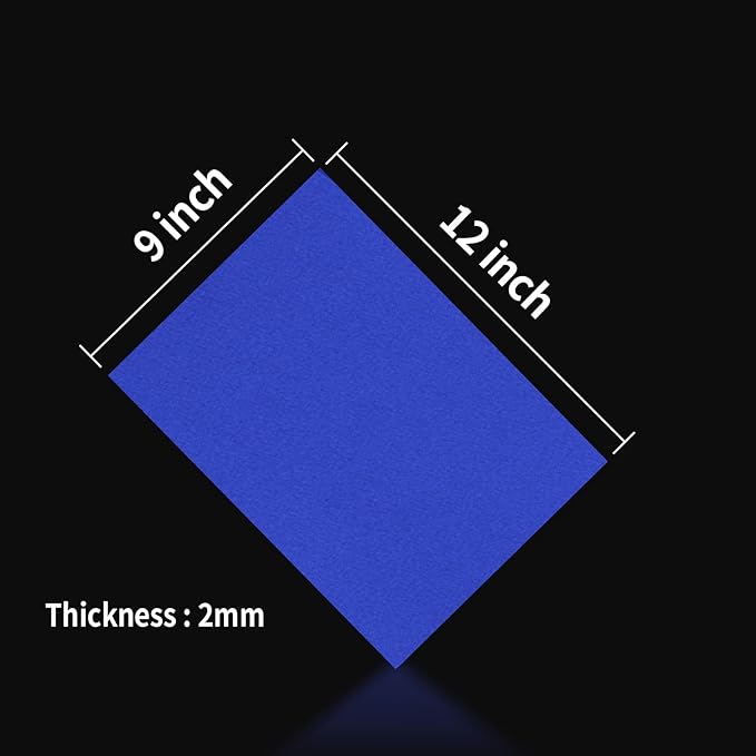 MEARCOOH Blue Foam Sheets Crafts 9x12 Inch 2mm Eva Color Craft Foam Paper for Crafts Project Preschoolers Classroom Scrapbooking DIY Cosplay(10 Sheets)