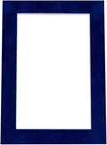 8x10 Mat Bevel Cut for 5.5x8.5 Photos - Acid Free Brooke Blue Suede Precut Matboard - For Pictures, Photos, Framing - 4-ply Thickness