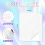 20 Sheets Holographic Sticker Paper,8.5x11 Inch Clear Printable Vinyl Sticker Papers,Self-Adhesive Waterproof for Inkjet/Laser Printer（Clear）