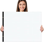 (2-Pack) Large Engineering Graph Paper - 22" x 17" Grid Paper, 100 Sheets/200 Pages, 4"x4" Grid Pad, Giant Drafting Pad Sketching Graph Paper for Engineer Architect Designer Mathematician Draftsman