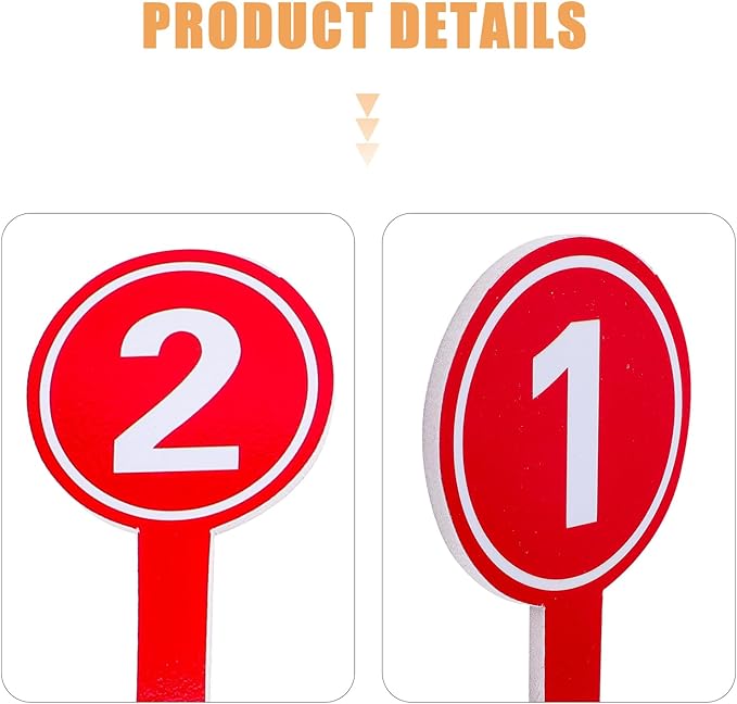 10pcs Auction Paddles 1-10 Score Paddles Voting Scoreboards Handheld Number Boards for Students Teachers Classroom Voting Games Party