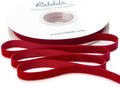 Ribbli Polyester Dark Red Velvet Ribbon,3/8 Inches Continuous10-Yard Spool,Christmas Ribbon for Gift Wrapping,Floral Bouquets, Home Decor